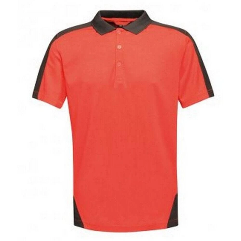 Regatta Contrast Coolweave Pique Polo Shirt (Black/Classic Red) 9 Regatta Contrast Coolweave Pique Polo Shirt (Black/Classic Red) - Image 9