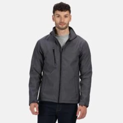 Regatta Mens Ablaze 3 Layer Softshell Jacket (Seal Grey) -Hiking Shop k01c6b51cc9c69469e691c78bc9bff7b2