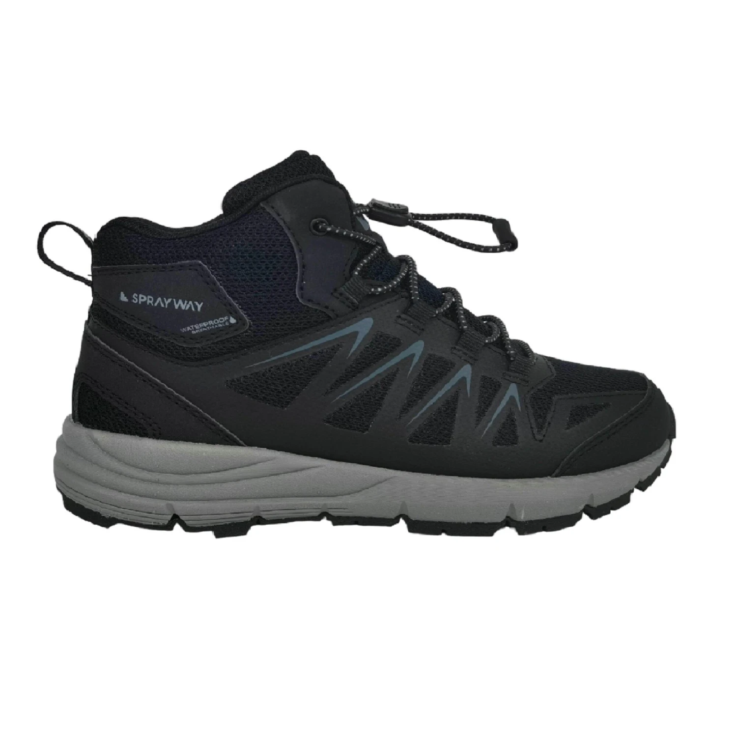 Junior Waterproof Leather Boots - Sprayway Stanage Mid - Black 1 Junior Waterproof Leather Boots - Sprayway Stanage Mid - Black