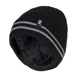 Mens Hi Vis Reflective Fleece Lined Thermal Winter Hat