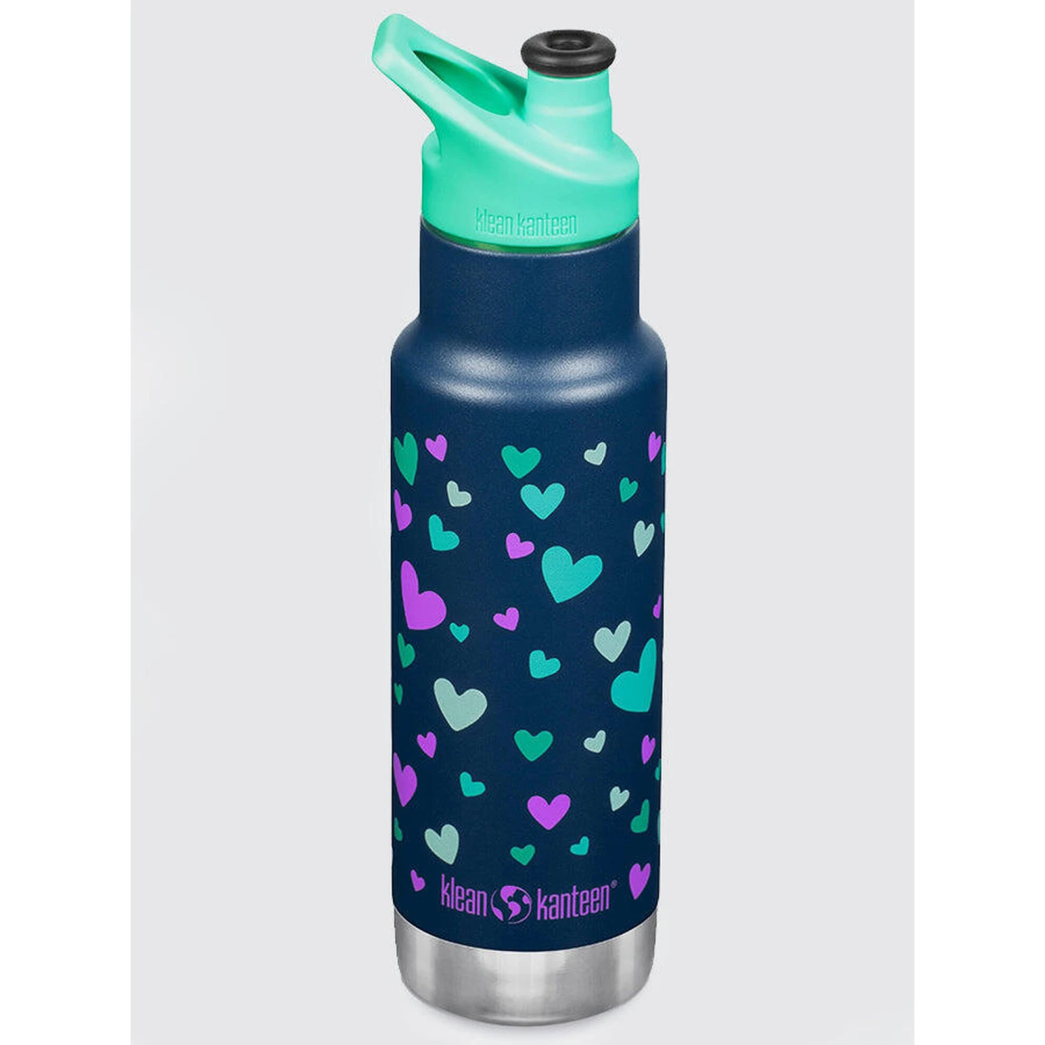 Klean Kanteen Kid Insulated Classic Narrow Sport Cap 12oz (355ml) - Navy Hearts 1 Klean Kanteen Kid Insulated Classic Narrow Sport Cap 12oz (355ml) - Navy Hearts