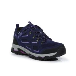 Regatta Womens/Ladies Tebay Waterproof Suede Walking Shoes (Midnight/Lilac Bloom)