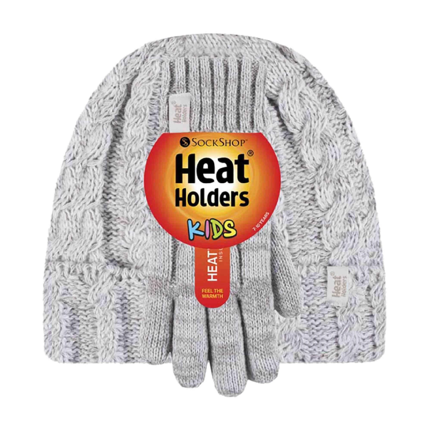 Kids Girls Cable Knitted Warm Fleece Lined Winter Hat And Gloves Set With Bobble 8 Kids Girls Cable Knitted Warm Fleece Lined Winter Hat And Gloves Set With Bobble - Image 8