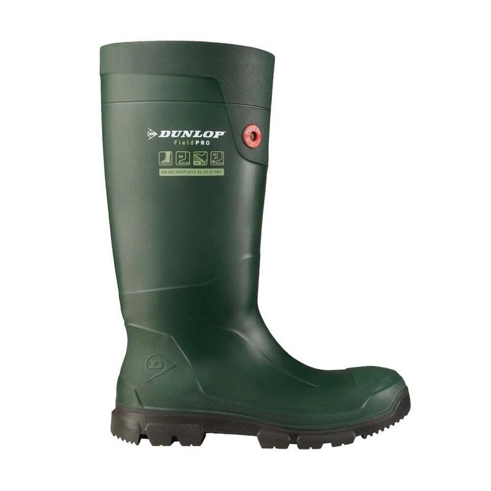 Dunlop Unisex Adult FieldPro Wellington Boots (Green) 2 Dunlop Unisex Adult FieldPro Wellington Boots (Green) - Image 2