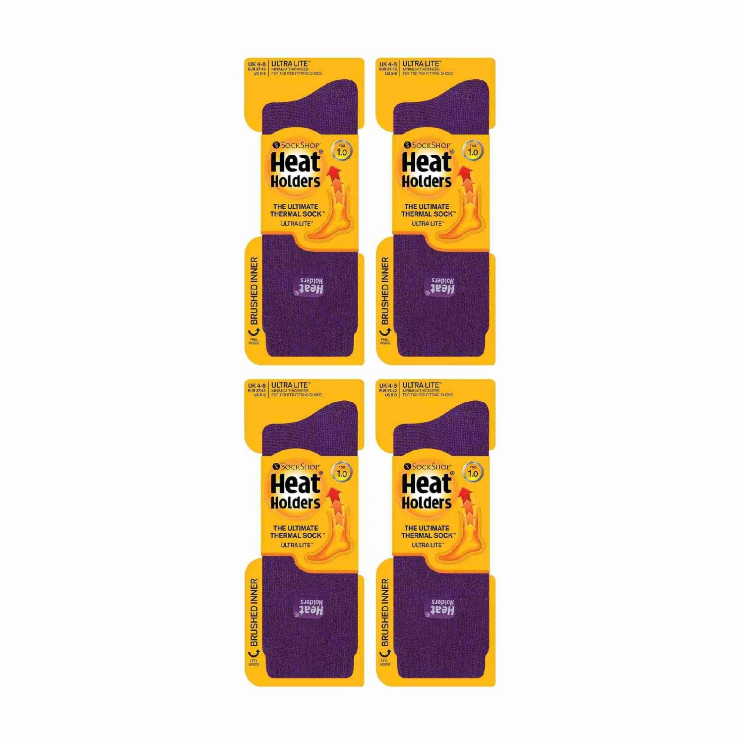 4 Pairs Ladies Ultra Lightweight Warm Thermal Socks For Dress Socks In Winter 2 4 Pairs Ladies Ultra Lightweight Warm Thermal Socks For Dress Socks In Winter - Image 2