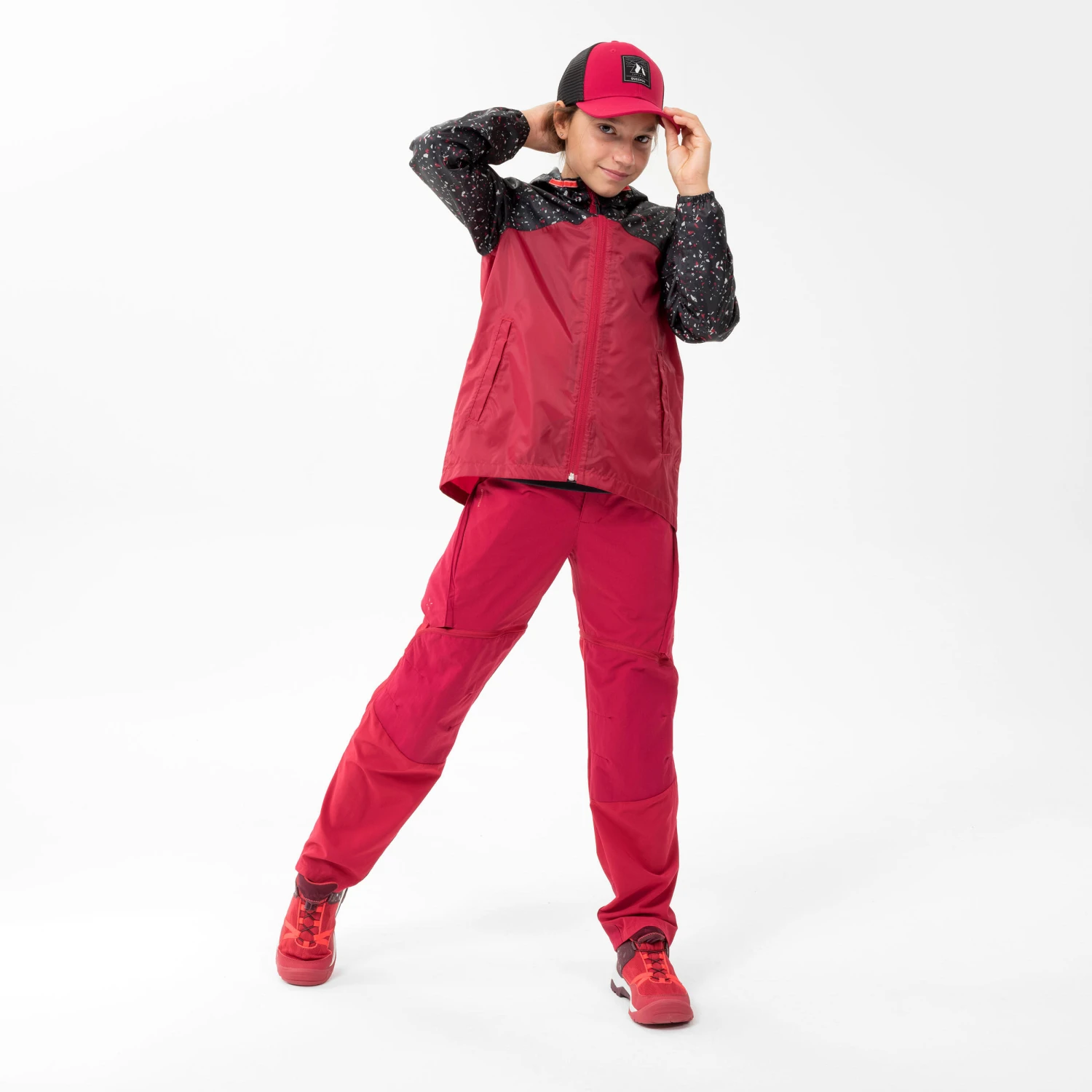 Quechua Kids’ Modulable Hiking Trousers MH500 Raspberry 7 3 Quechua Kids’ Modulable Hiking Trousers MH500 Raspberry 7 - Image 3