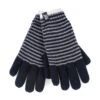 Ladies Striped Fleece Lined Knitted Warm Winter Thermal Gloves