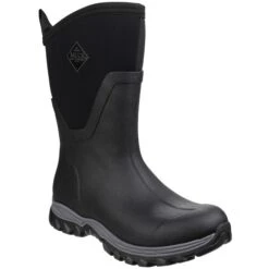 Muck Boots Unisex Arctic Sport Mid Pull On Wellies (Black/Magenta) -Hiking Shop k21752fce340988c4153579110bd79e55