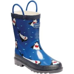 Regatta Great Outdoors Childrens/Kids Minnow Patterned Wellington Boots (Petrol Blue) -Hiking Shop k226e8a0931186c2223f448a56171c5e5