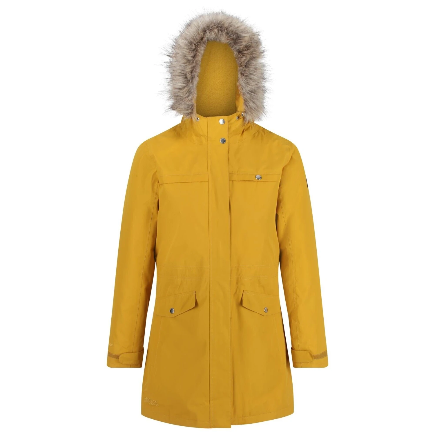 Regatta Womens/Ladies Serleena II Faux Fur Insulated Winter Parka (Mustard Seed) 1 Regatta Womens/Ladies Serleena II Faux Fur Insulated Winter Parka (Mustard Seed)