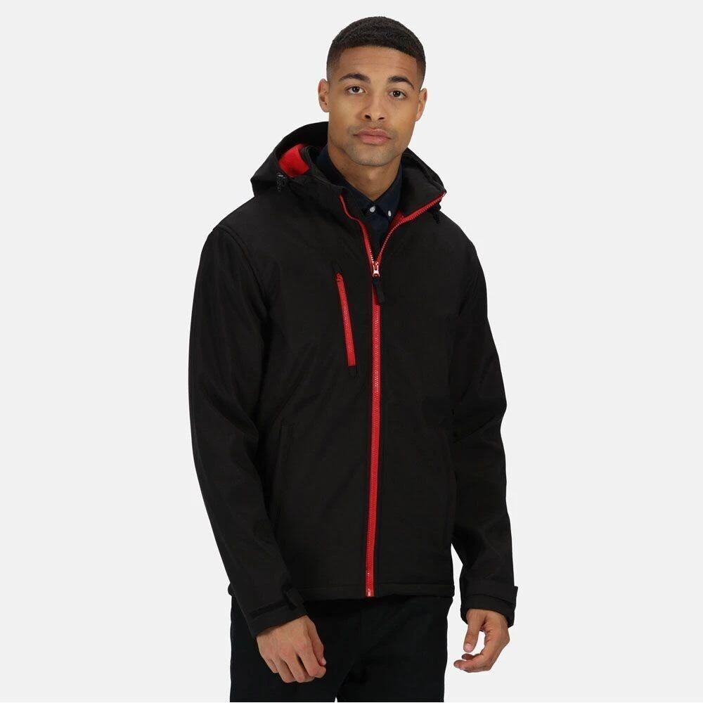Regatta Mens Venturer Three Layer Soft Shell Jacket (Black) 8 Regatta Mens Venturer Three Layer Soft Shell Jacket (Black) - Image 8