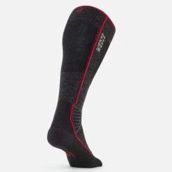 WEDZE ADULT WOOLLEN SKI AND SNOWBOARD SOCKS - 900 WOOL - BLACK -Hiking Shop k304b7b2a0c53b3962c5b43dcfec214ff