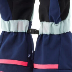 WEDZE KIDS’ WARM AND WATERPROOF SKI GLOVES 550 BLACK GREY -Hiking Shop k3370bef8c93a7207f3eec017df431d43