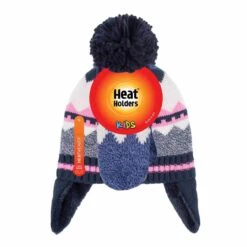 Girls Nordic Pattern Trapper Hat With Pom Pom And Mittens Set -Hiking Shop k381bd8f10d4f90e116c10c92ff49b7fc