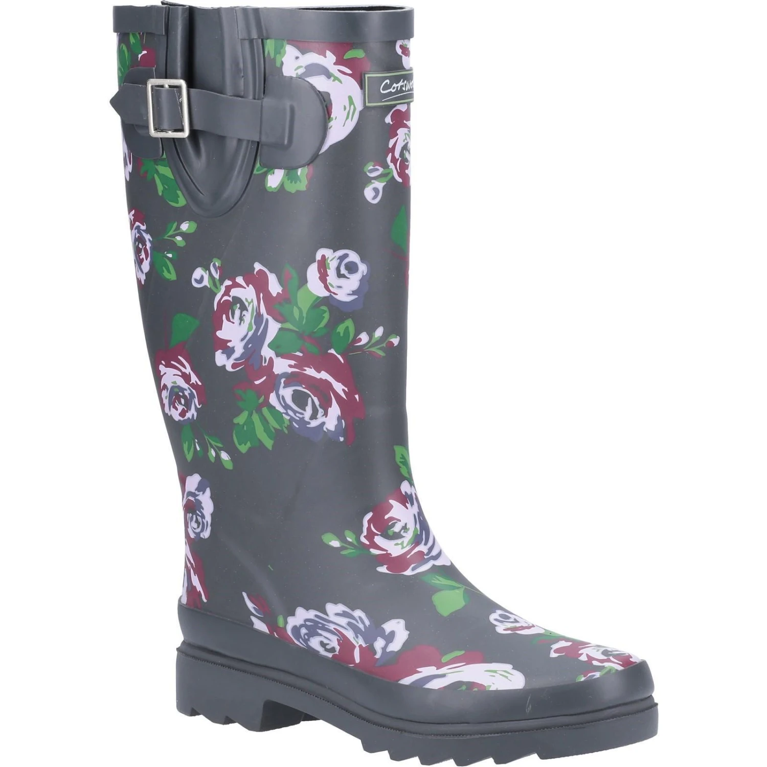 Cotswold Womens/Ladies Blossom Wellington Boots (Black/Red) 6 Cotswold Womens/Ladies Blossom Wellington Boots (Black/Red) - Image 6