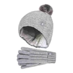 Girls Bobble Pom Pom Thermal Hat And Gloves Set -Hiking Shop k495c33adf16a0ec6588cfc93acb71ab7