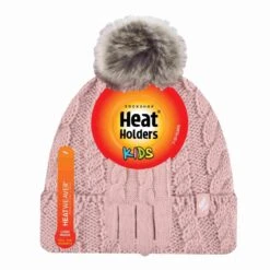 Girls Bobble Pom Pom Thermal Hat And Gloves Set -Hiking Shop k4ffab421ec0c54f5f080e805b64b93a1