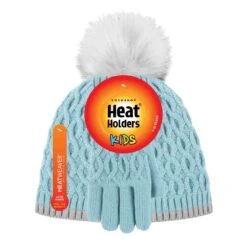 Girls Thermal Insulated Pom Pom Bobble Beanie Hat And Gloves -Hiking Shop k543cbe9b45cae8c174e47b9c092a67b1