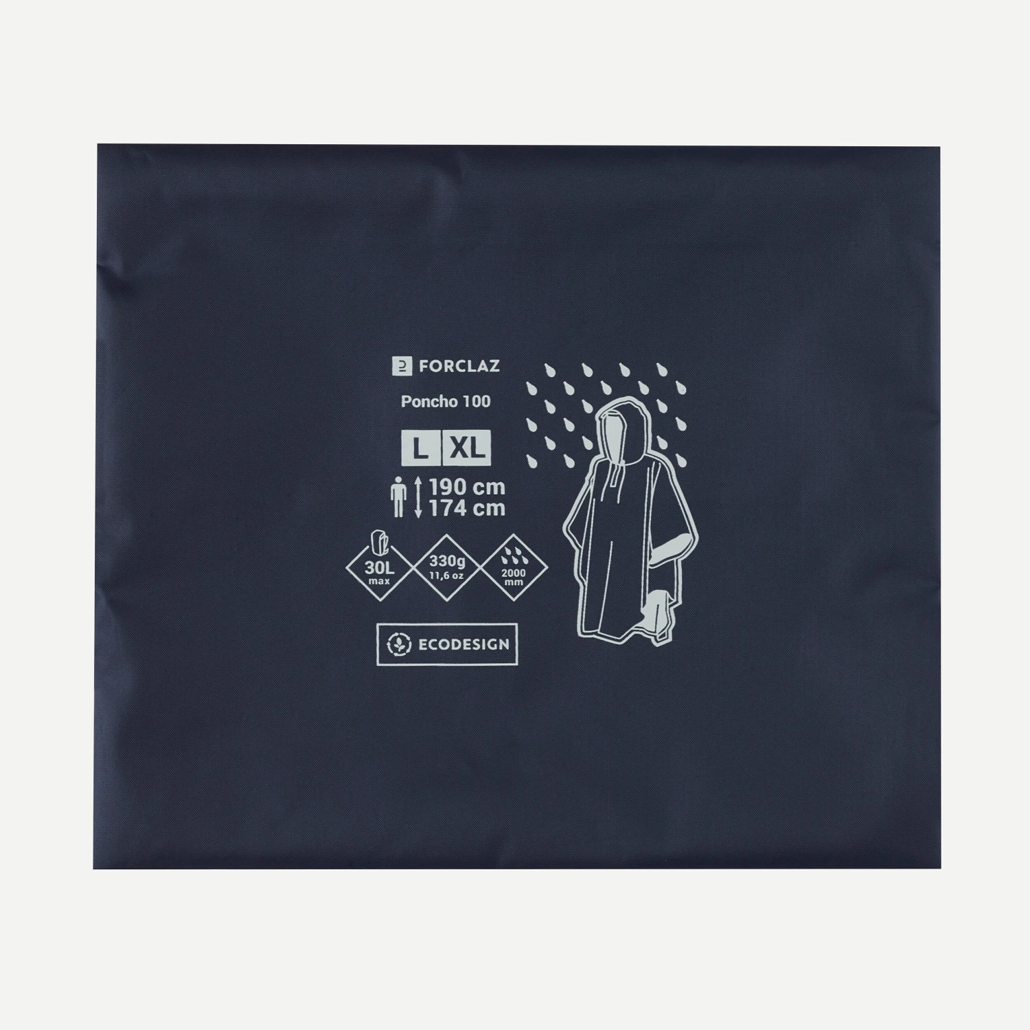 Hiking Rain Poncho - FORCLAZ MT 100 - 30 L 5 Hiking Rain Poncho - FORCLAZ MT 100 - 30 L - Image 5