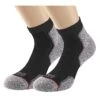 Mens Run Recycled Ankle Socks (Pack Of 2) (Black/Grey)