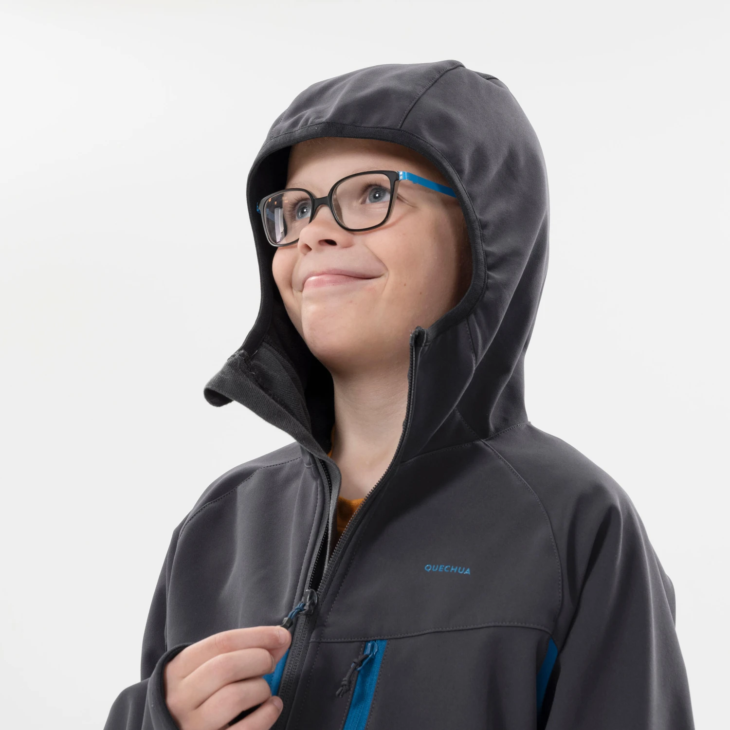 Quechua Kids’ Softshell Hiking Jacket - MH550 Black 18 Quechua Kids’ Softshell Hiking Jacket - MH550 Black - Image 18