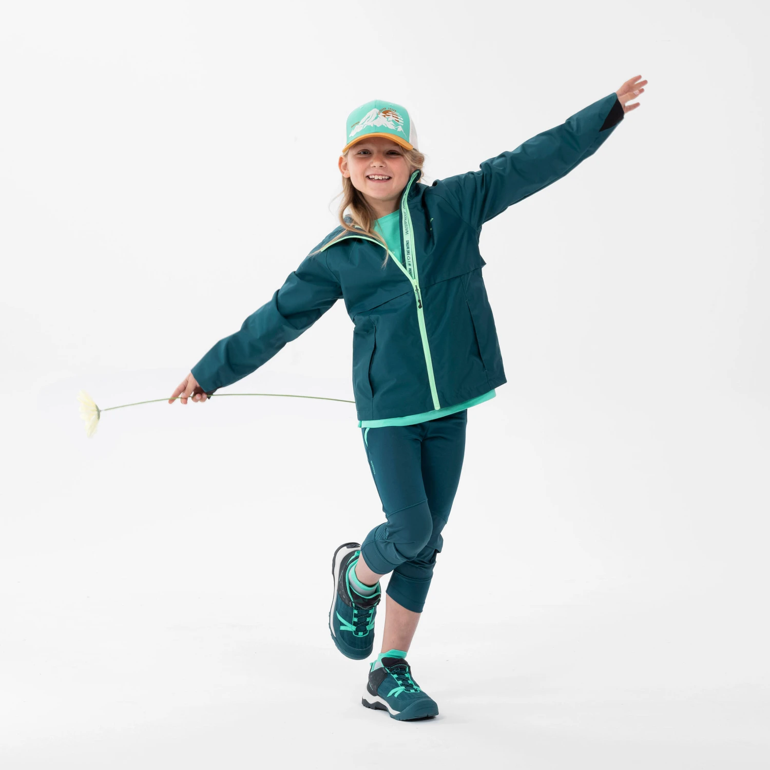Quechua Kids’ Hiking Leggings - MH500 Aged 7-15 2 Quechua Kids’ Hiking Leggings - MH500 Aged 7-15 - Image 2
