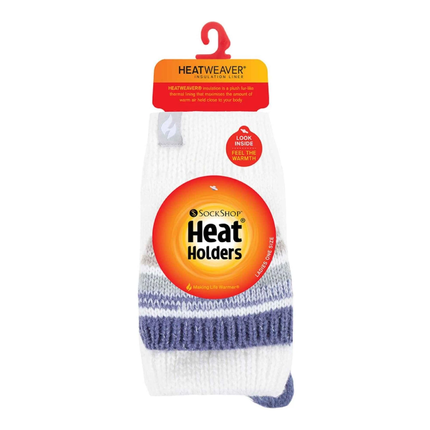 Ladies Striped Thermal Knitted Converter Mitten Gloves 8 Ladies Striped Thermal Knitted Converter Mitten Gloves - Image 8