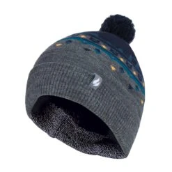 Mens Thin Knit Fleece Lined Pom Pom Hat | Patterned | For Winter -Hiking Shop k67cd89fbb52d03bcb97a2883da2f29bf