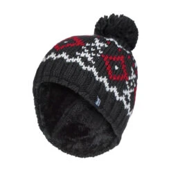 Mens Fleece Lined Thermal Winter Warm Beanie Bobble Hat With Pom Pom -Hiking Shop k68b0094a337f9e9642165524965f9bf9