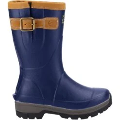 Cotswold Stratus Short Plain Rubber Wellingtons Navy Blue