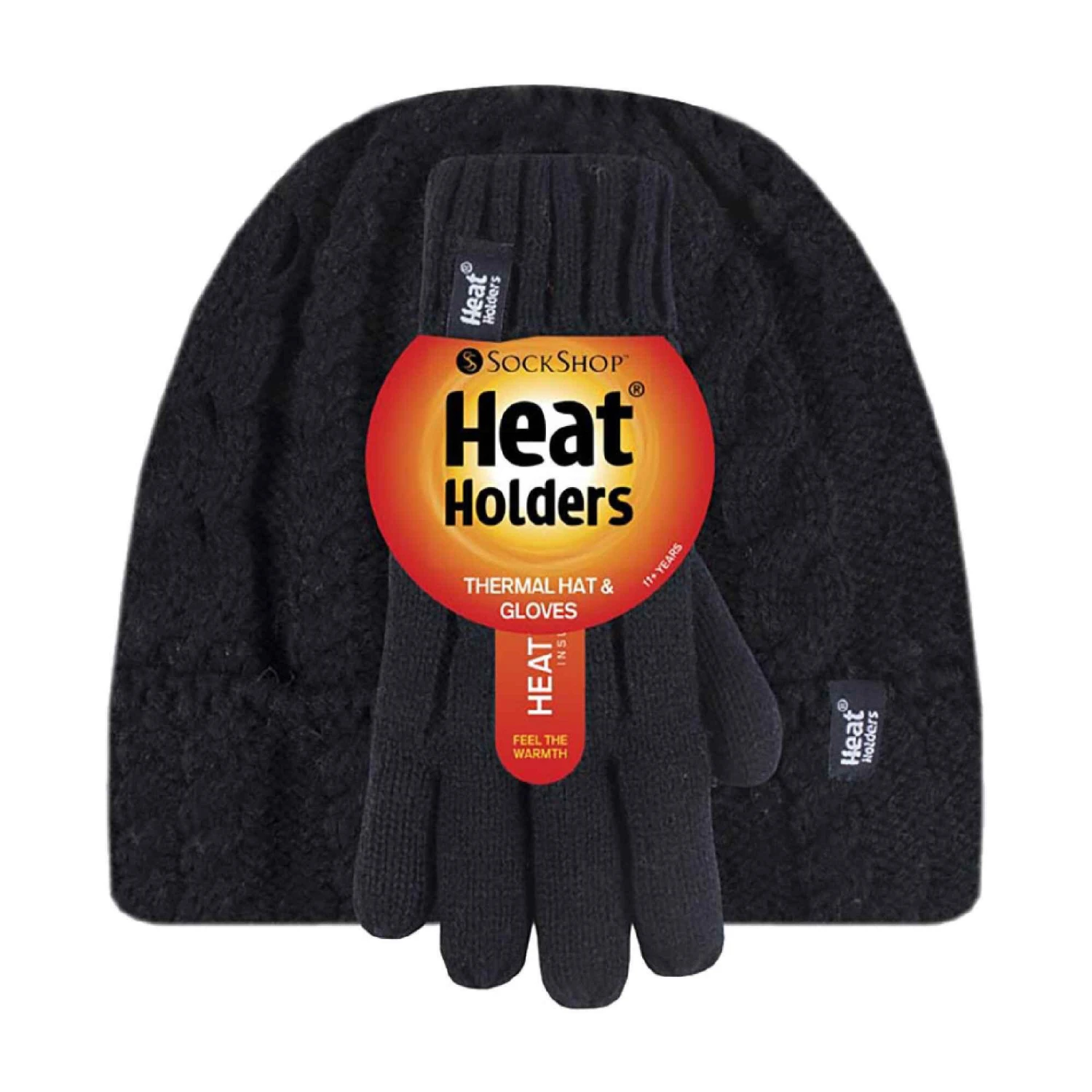 Kids Girls Cable Knitted Warm Fleece Lined Winter Hat And Gloves Set With Bobble 2 Kids Girls Cable Knitted Warm Fleece Lined Winter Hat And Gloves Set With Bobble - Image 2