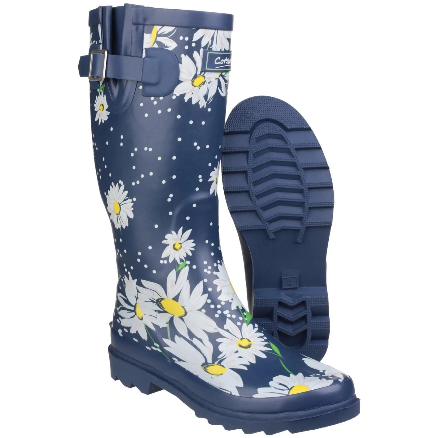 Cotswold Burghley Patterned Wellingtons Navy Blue 4 Cotswold Burghley Patterned Wellingtons Navy Blue - Image 4