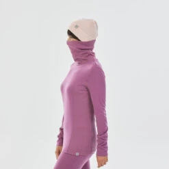 WEDZE Women's Ski Base Layer - BL 900 Wool High Neck -Hiking Shop k738ad991a00d00edfde17b3caea7ba96