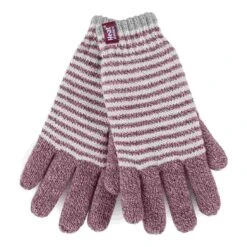 Ladies Striped Fleece Lined Knitted Warm Winter Thermal Gloves -Hiking Shop k73fa86bba83fef259439aa841648e25e