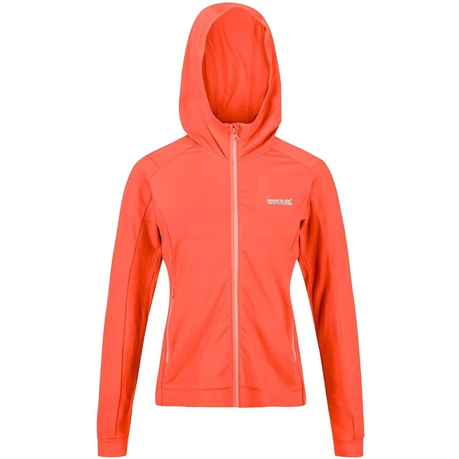 Regatta Womens/Ladies Cuba II Soft Shell Jacket (Neon Peach) 1 Regatta Womens/Ladies Cuba II Soft Shell Jacket (Neon Peach)
