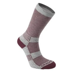 Craghoppers Womens/Ladies Temperature Control Socks (Grey Marl/Wild Berry)