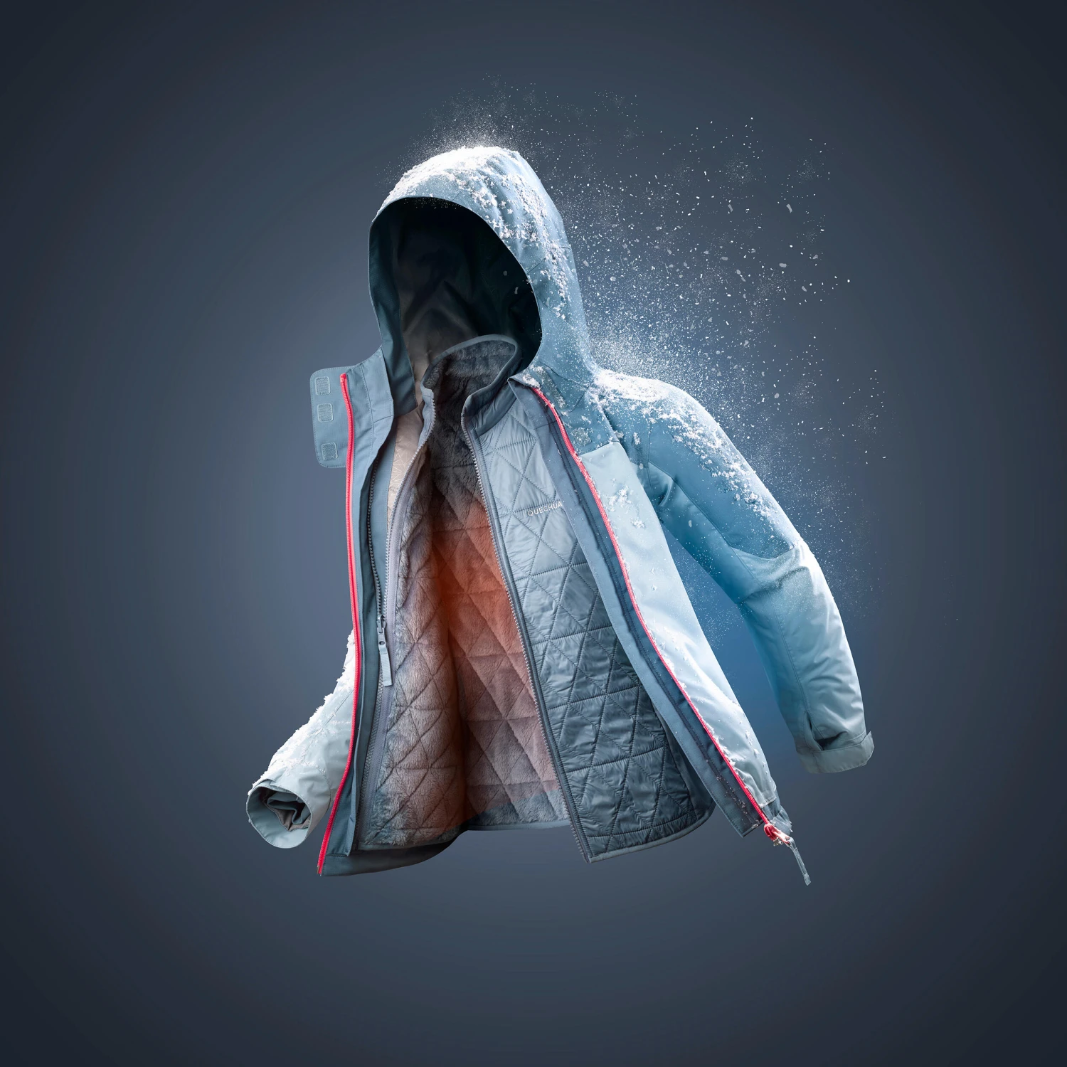 Quechua KIDS’ WARM AND WATERPROOF 3-in-1 HIKING JACKET - SH500 MT -10°C - 7 11 Quechua KIDS’ WARM AND WATERPROOF 3-in-1 HIKING JACKET - SH500 MT -10°C - 7 - Image 11