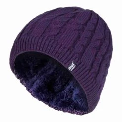 Womens Ribbed Cable Knit Fleece Lined Thermal Knitted Beanie Hat -Hiking Shop k7f3f78ad5ac2a39f2cb627f3d9aaa4df