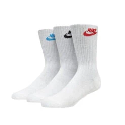 Nike Unisex Adult Socks Set (Pack Of 3) (White)