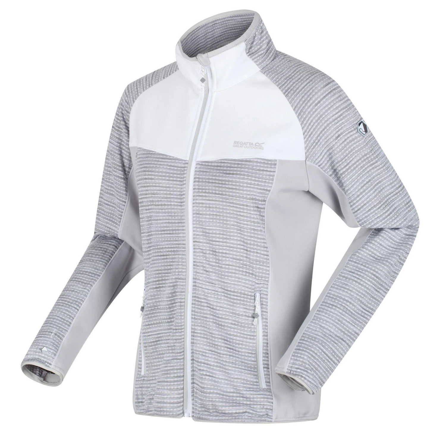 Regatta Womens/Ladies Yare IV Softshell Jacket (White/Cyberspace Marl) 4 Regatta Womens/Ladies Yare IV Softshell Jacket (White/Cyberspace Marl) - Image 4