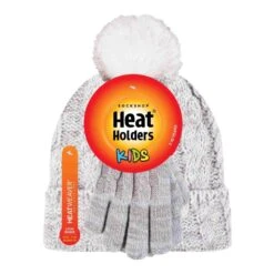 Girls Bobble Pom Pom Thermal Hat And Gloves Set -Hiking Shop k85c5366d105528b0ddb223a0528bc478