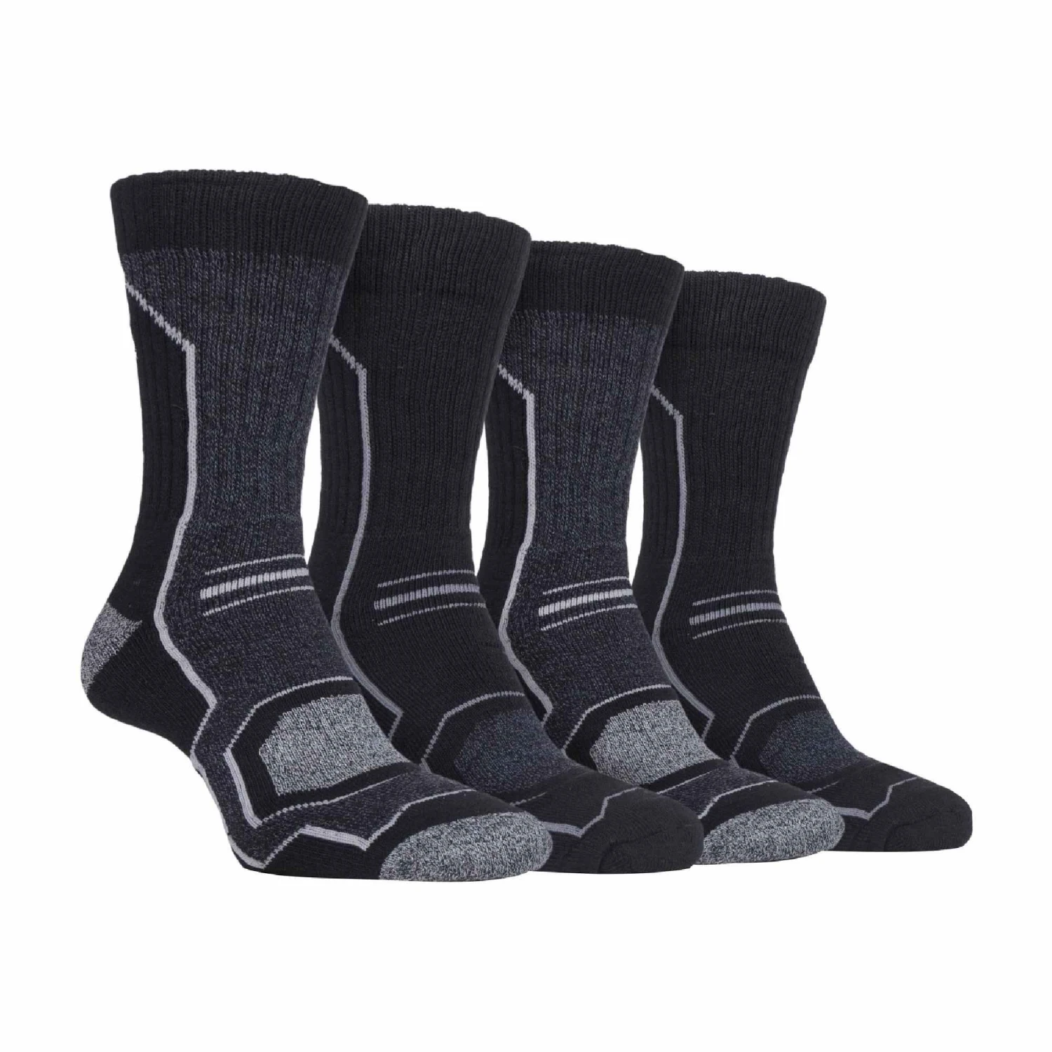 4 Pairs Mens Cushioned Anti Blister Breathable Walking Hiking Socks 5 4 Pairs Mens Cushioned Anti Blister Breathable Walking Hiking Socks - Image 5
