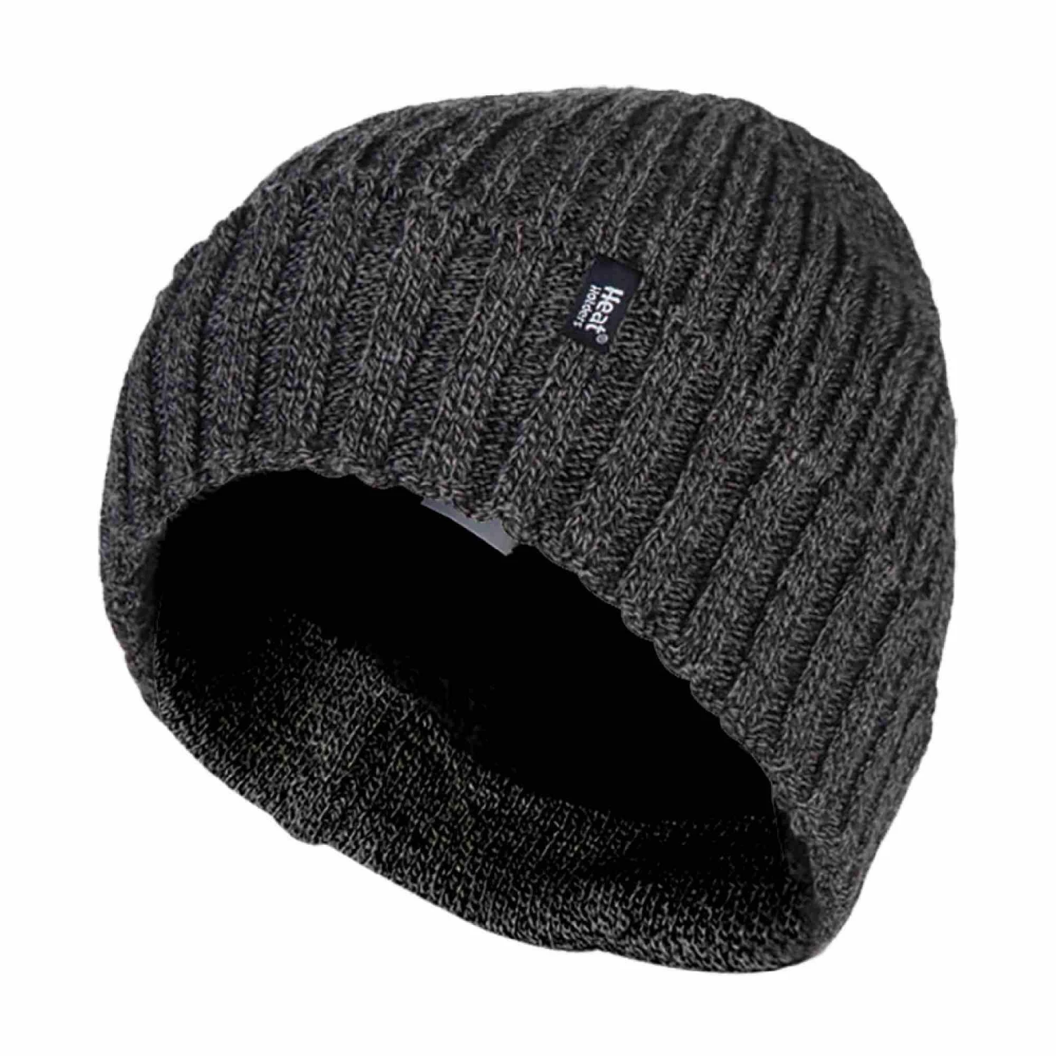 Mens Ribbed Knit Fleece Lined Warm Turn Over Cuff Thermal Beanie Hat 5 Mens Ribbed Knit Fleece Lined Warm Turn Over Cuff Thermal Beanie Hat - Image 5