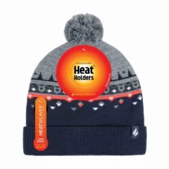 Mens Thin Knit Fleece Lined Pom Pom Hat | Patterned | For Winter -Hiking Shop k8f0ccbec06950bcc2dd9fd9d1fdc12dc