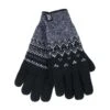Ladies Fairisle Fleece Lined Knitted Warm Winter Thermal Gloves