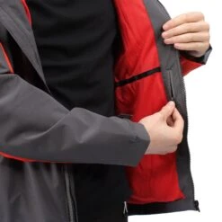 Regatta Mens Highton Stretch Waterproof Jacket (Rhino/Cajun Orange) -Hiking Shop k9567fac69da6bbcceda185e598aebaf0