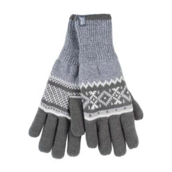 Mens Nordic Fairisle Knitted Fleece Lined Winter Thermal Gloves -Hiking Shop k96bf6dc60c33ac89990b259e96207202