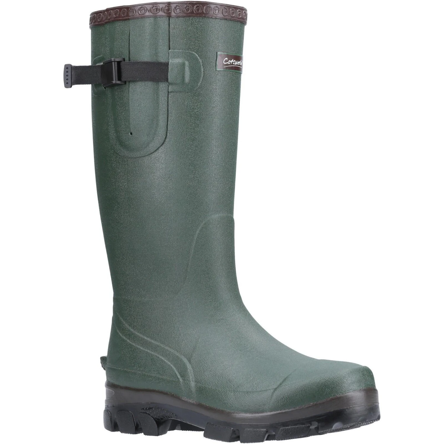 Cotswold Grange Plain Rubber Wellingtons GREEN 2 Cotswold Grange Plain Rubber Wellingtons GREEN - Image 2