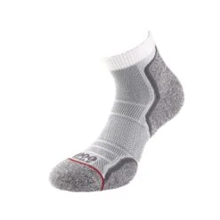 Mens Run Ankle Socks (White/Grey)