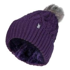Ladies Ribbed Cuffed Pom Pom Bobble Beanie Hat With Fleece Lining 11 Ladies Ribbed Cuffed Pom Pom Bobble Beanie Hat With Fleece Lining -Hiking Shop ka61e686159c5ab8dfe4b04d7d8a769a8